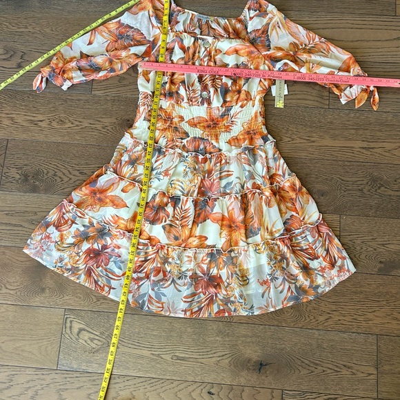 NWT! Figueroa & Flower Orange Tropical Print Smocked
Midi Dress -Plus Size 1X - Picture 12 of 14